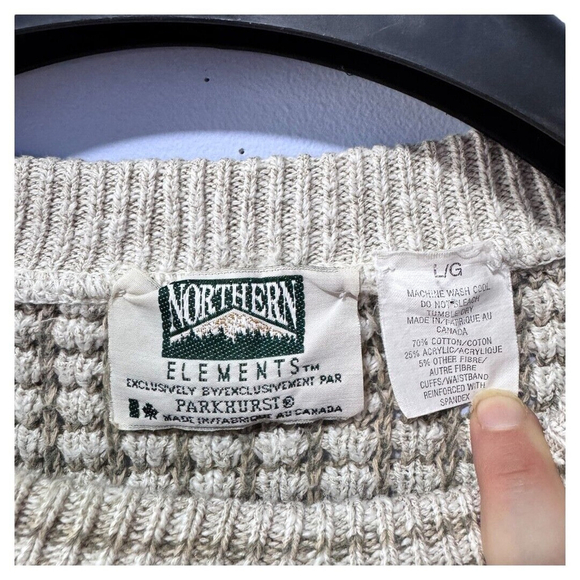 Vintage Northern Elements‎ Made in Canada cotton blend sweater size large - Picture 3 of 3
